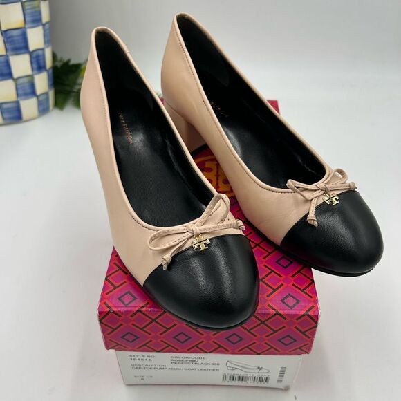 Women’s Tory  Burch cap toe pump 45 millimeter heel size 6 US - Picture 1 of 9